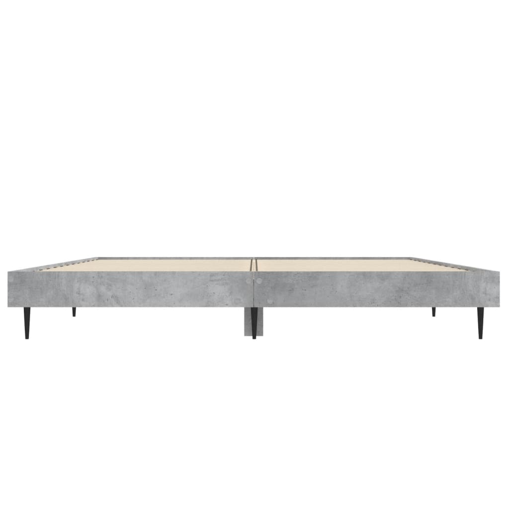 Cadre de lit sans matelas gris béton 135x190 cm - XIOS