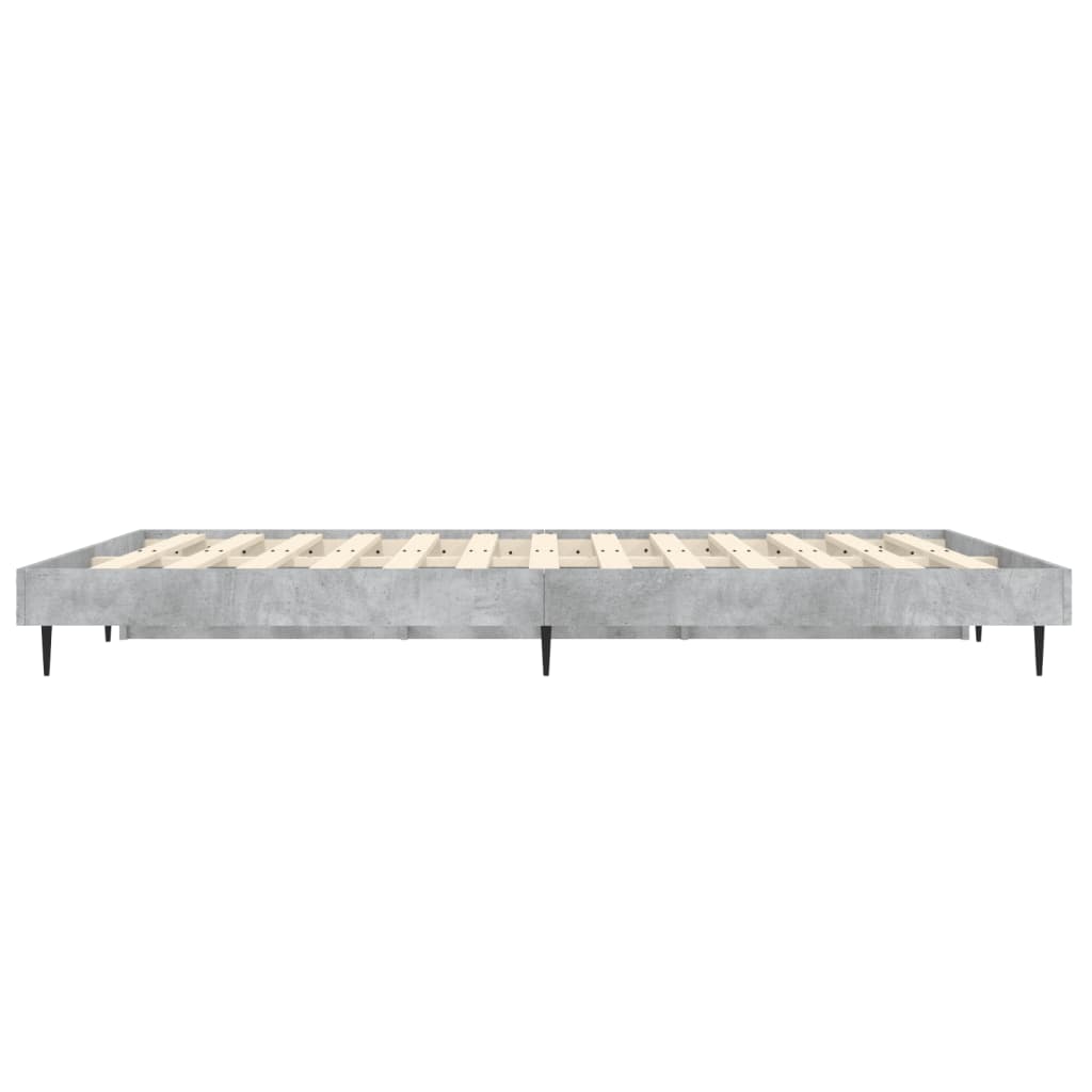 Cadre de lit sans matelas gris béton 135x190 cm - XIOS