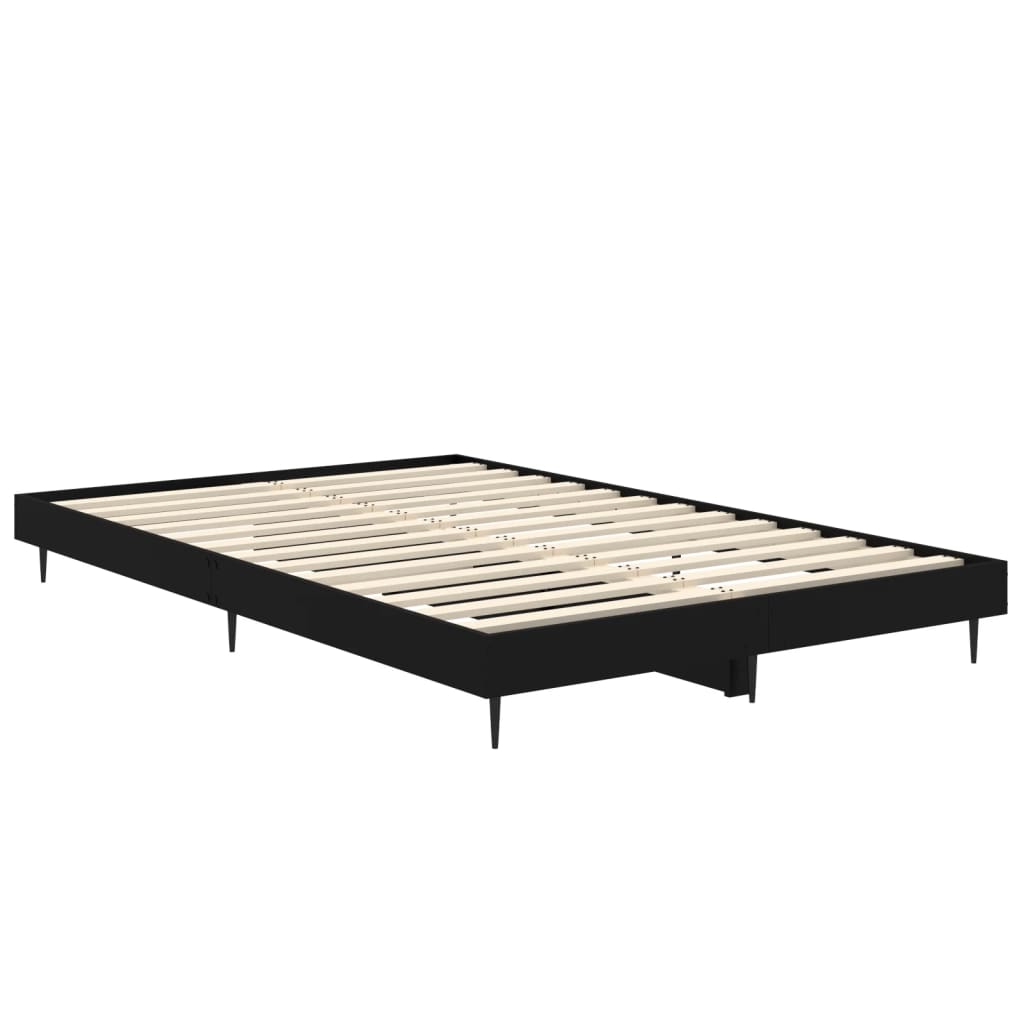 Cadre de lit sans matelas noir 120x190 cm bois d'ingénierie - XIOS