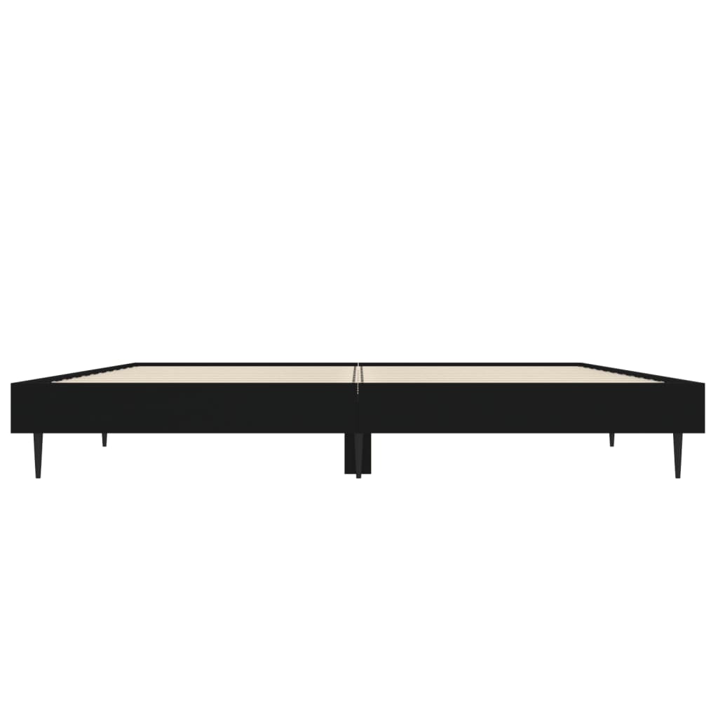 Cadre de lit sans matelas noir 120x190 cm bois d'ingénierie - XIOS