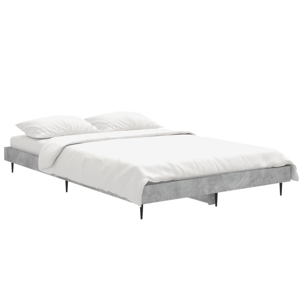 Cadre de lit sans matelas gris béton 120x190 cm - XIOS