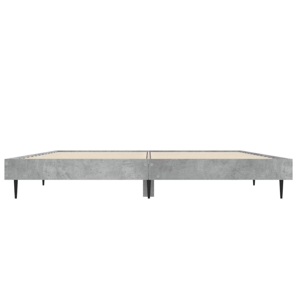 Cadre de lit sans matelas gris béton 120x190 cm - XIOS