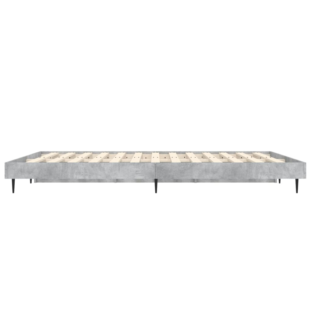 Cadre de lit sans matelas gris béton 120x190 cm - XIOS
