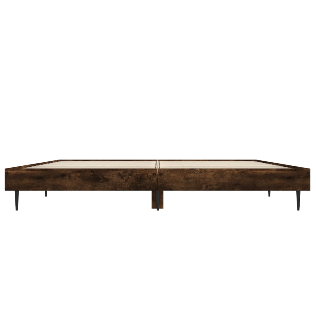 Cadre de lit sans matelas chêne fumé 120x190 cm bois ingénierie - XIOS