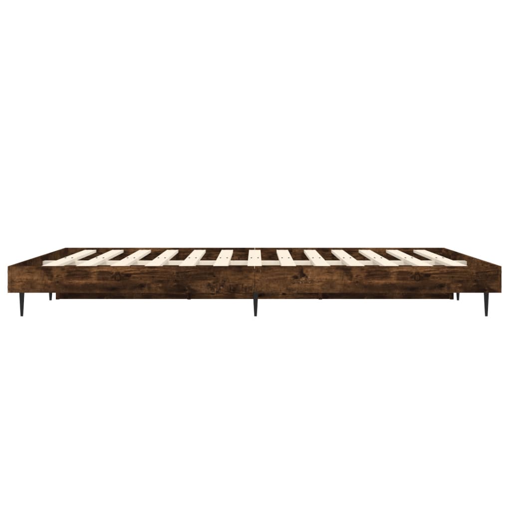 Cadre de lit sans matelas chêne fumé 120x190 cm bois ingénierie - XIOS