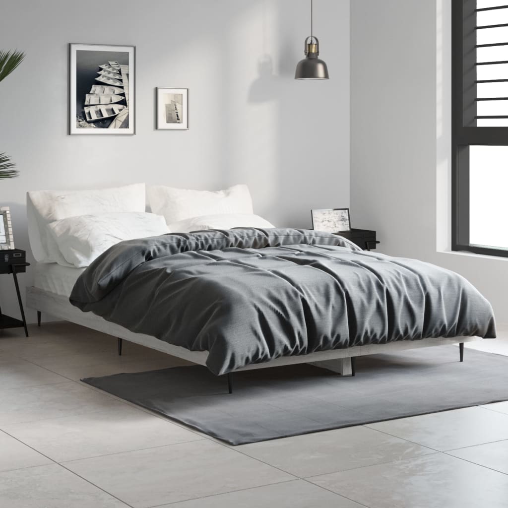 Cadre de lit sans matelas sonoma gris 120x190 cm - XIOS