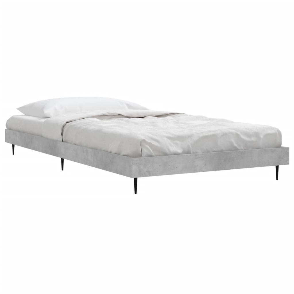 Cadre de lit sans matelas gris béton 90x190 cm - XIOS
