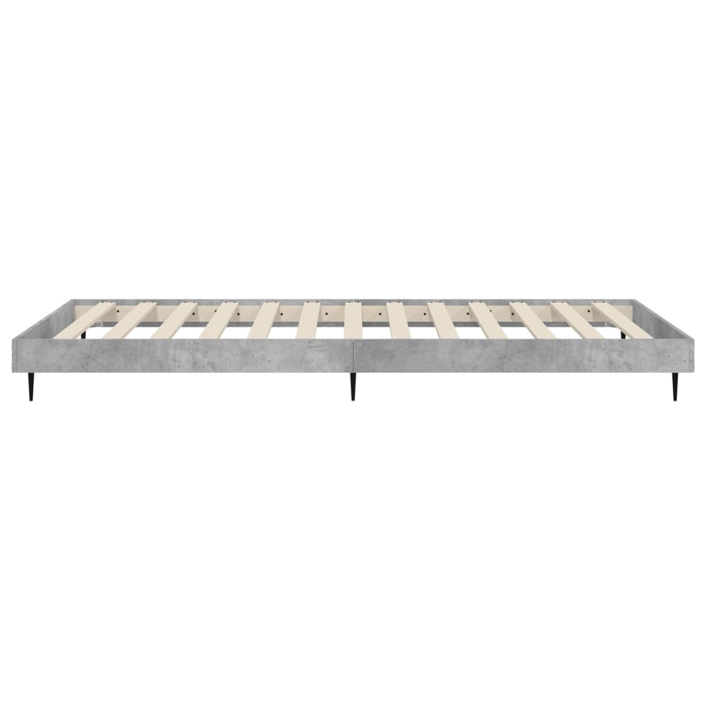 Cadre de lit sans matelas gris béton 90x190 cm - XIOS