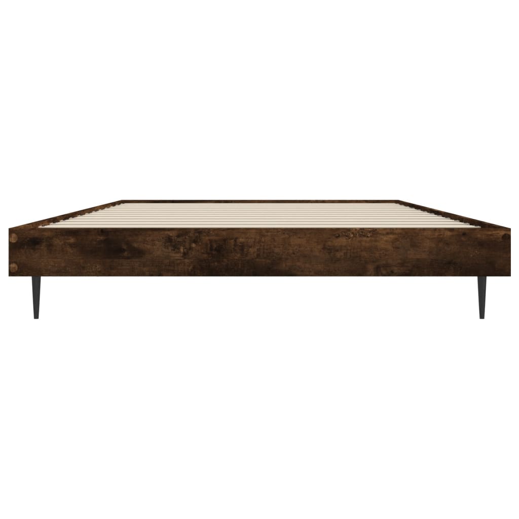 Cadre de lit sans matelas chêne fumé 90x190cm bois d'ingénierie - XIOS