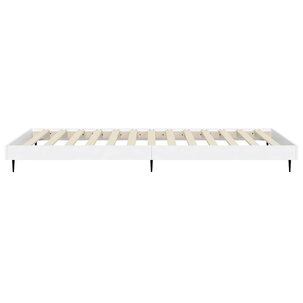 Cadre de lit sans matelas blanc 75x190 cm bois d'ingénierie - XIOS