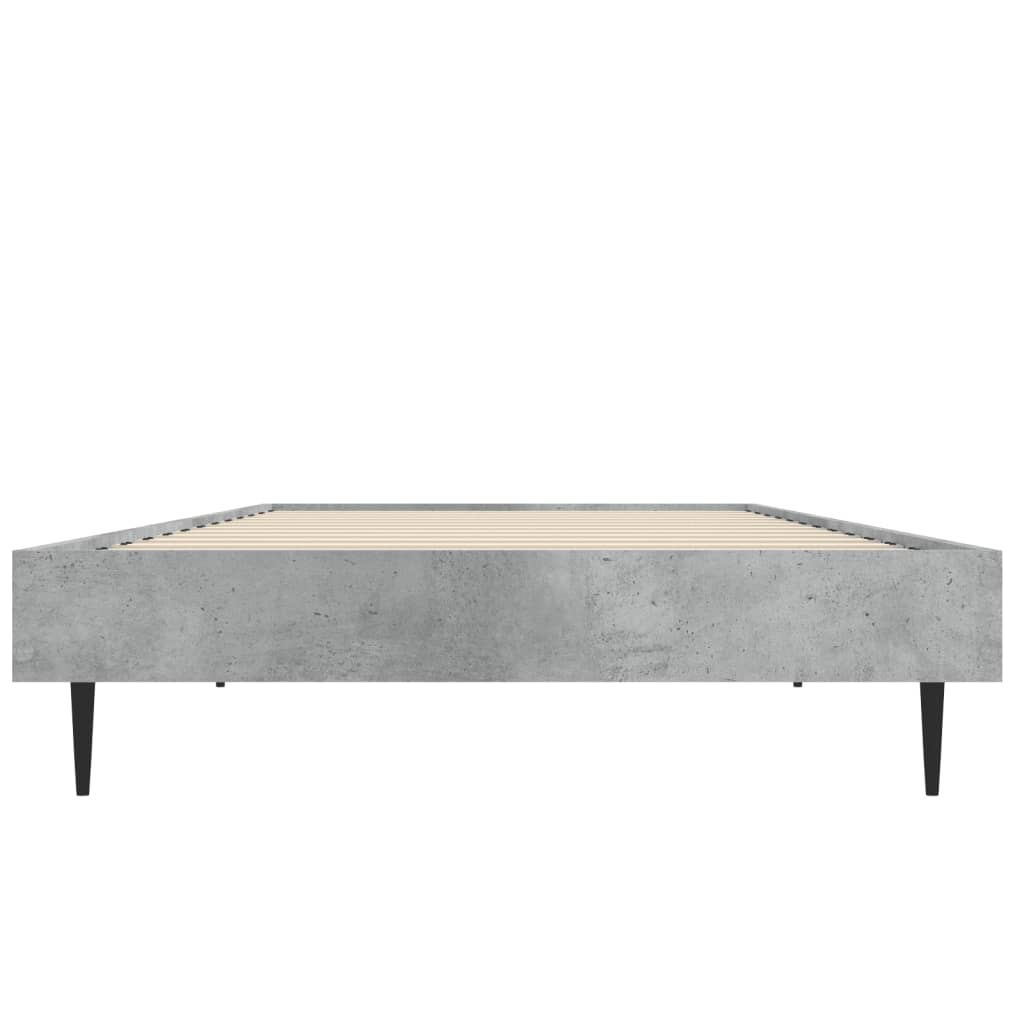Cadre de lit sans matelas gris béton 75x190 cm - XIOS