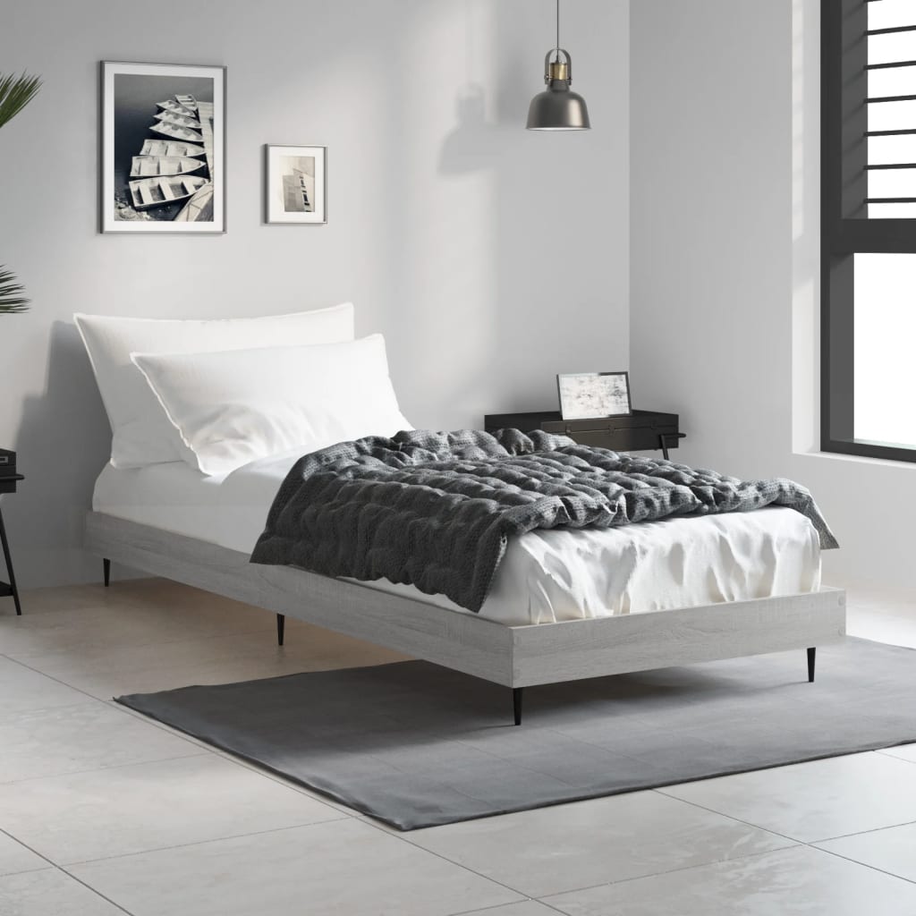 Cadre de lit sans matelas sonoma gris 75x190 cm - XIOS
