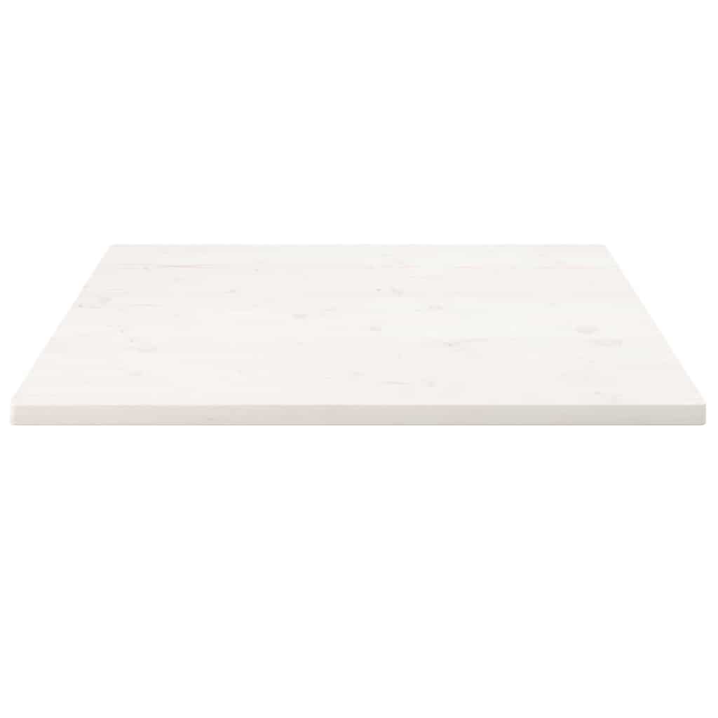 Dessus de table blanc 80x80x2,5 cm bois de pin massif - XIOS