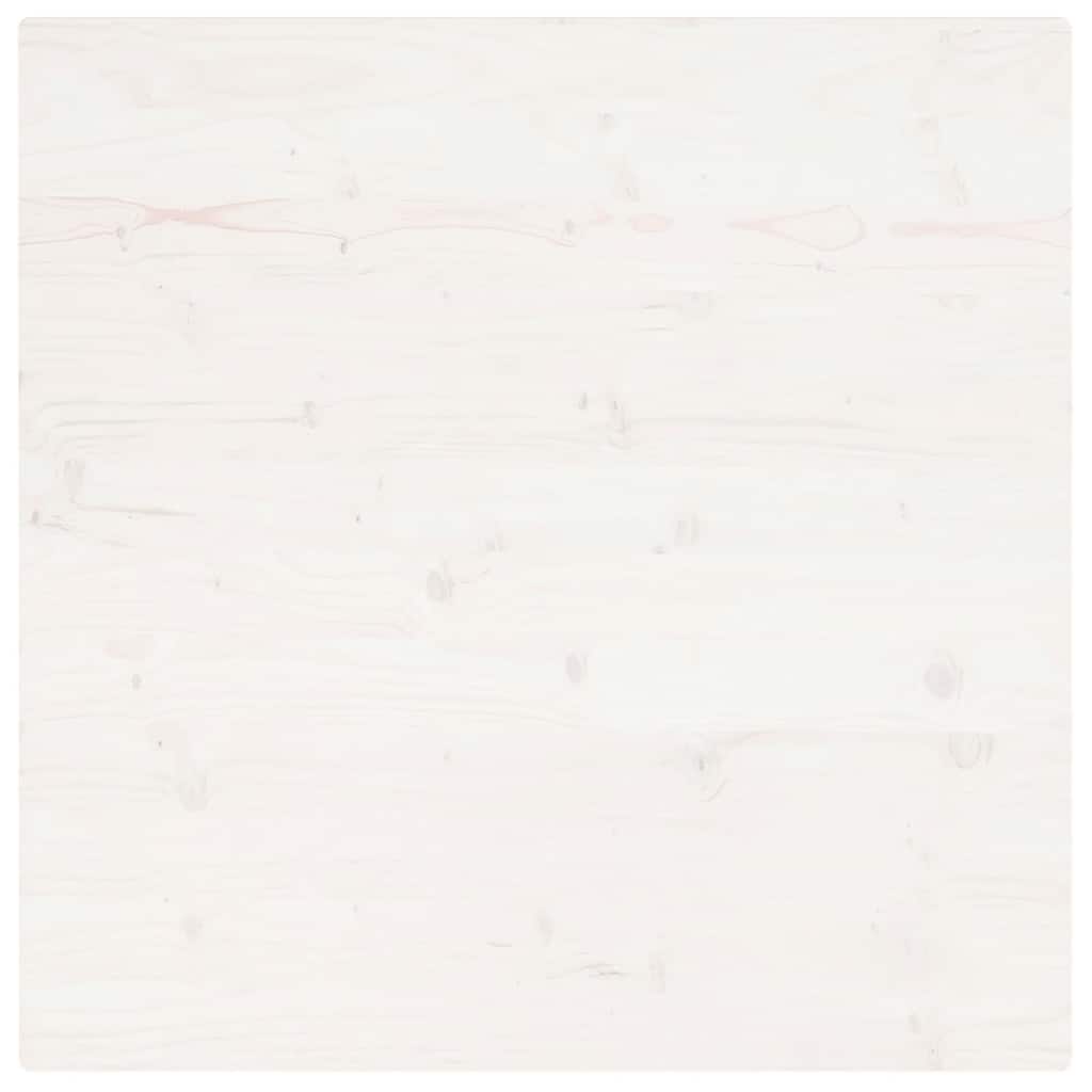 Dessus de table blanc 80x80x2,5 cm bois de pin massif - XIOS