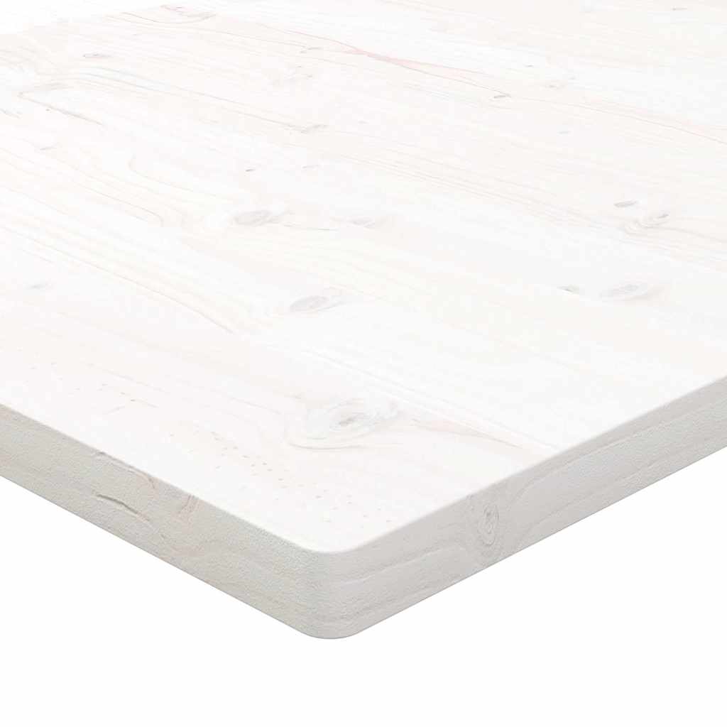 Dessus de table blanc 80x80x2,5 cm bois de pin massif - XIOS