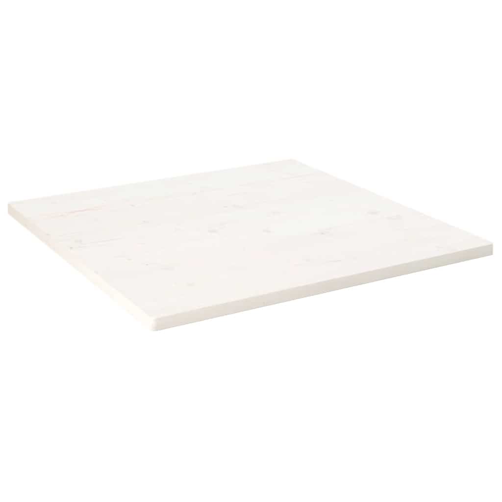 Dessus de table blanc 90x90x2,5 cm bois de pin massif - XIOS