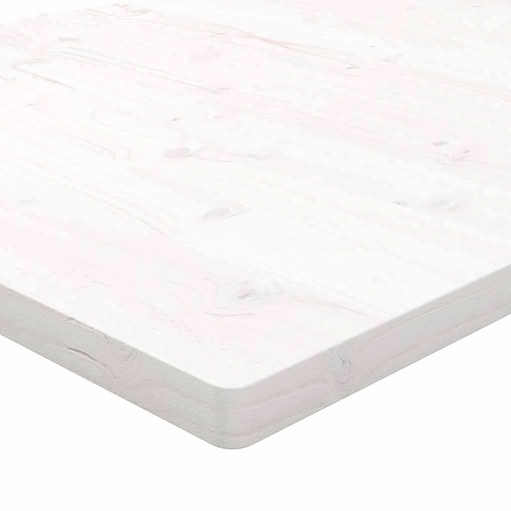 Dessus de table blanc 90x90x2,5 cm bois de pin massif - XIOS