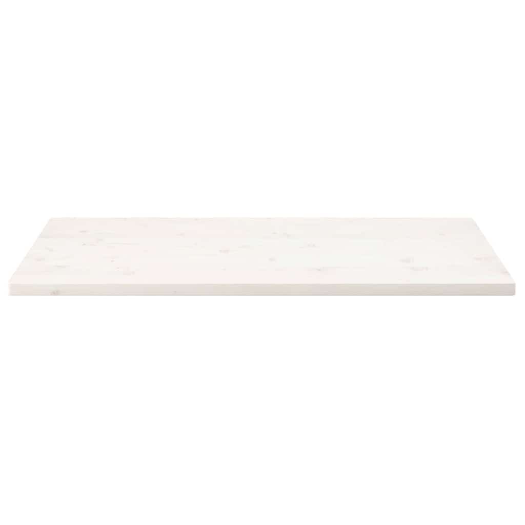 Dessus de table blanc 100x50x2,5 cm bois de pin massif - XIOS