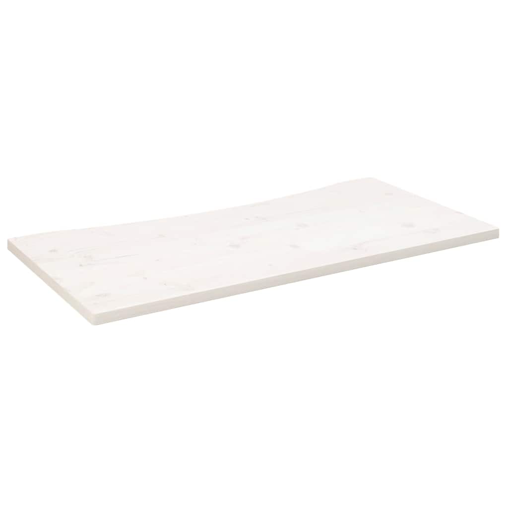 Dessus de bureau blanc 100x50x2,5 cm bois massif de pin - XIOS