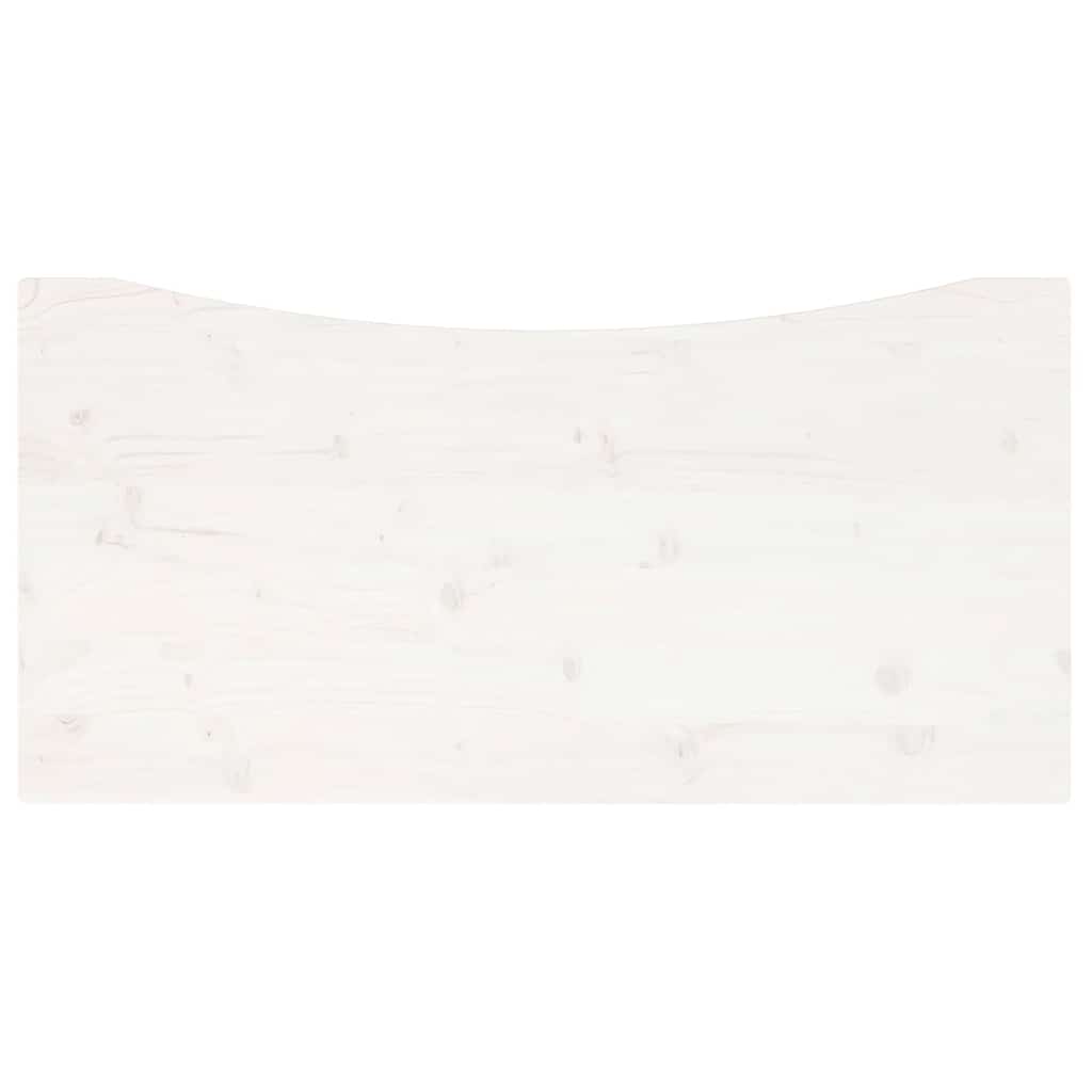 Dessus de bureau blanc 100x50x2,5 cm bois massif de pin - XIOS