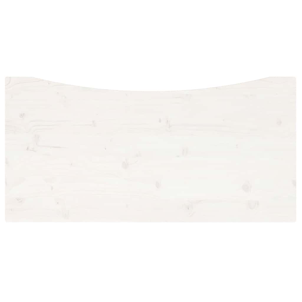 Dessus de bureau blanc 110x55x2,5 cm bois massif de pin - XIOS