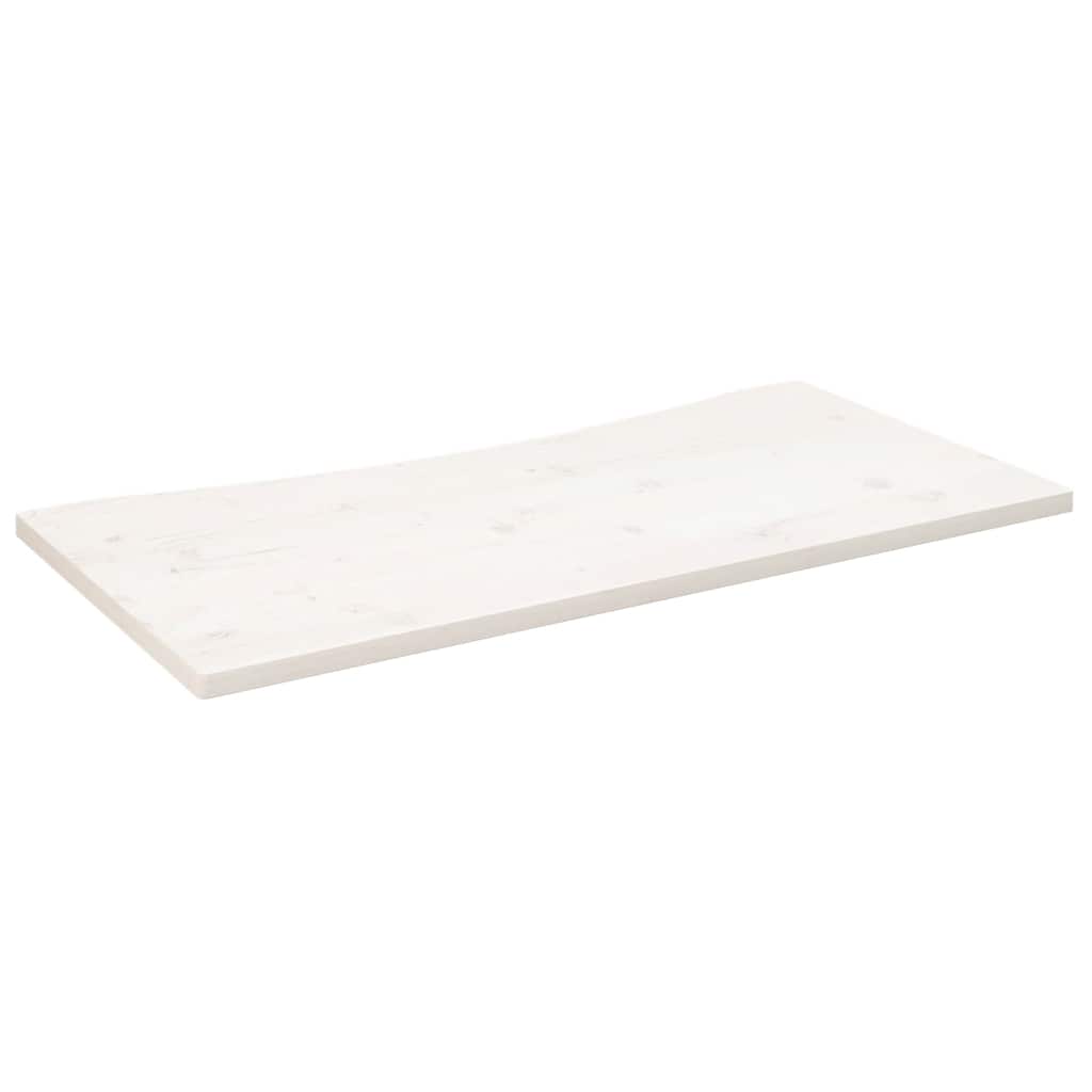 Dessus de bureau blanc 100x60x2,5 cm bois massif de pin - XIOS