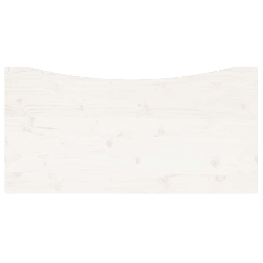 Dessus de bureau blanc 100x60x2,5 cm bois massif de pin - XIOS