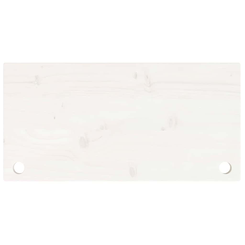 Dessus de bureau blanc 80x40x2,5 cm bois massif de pin - XIOS