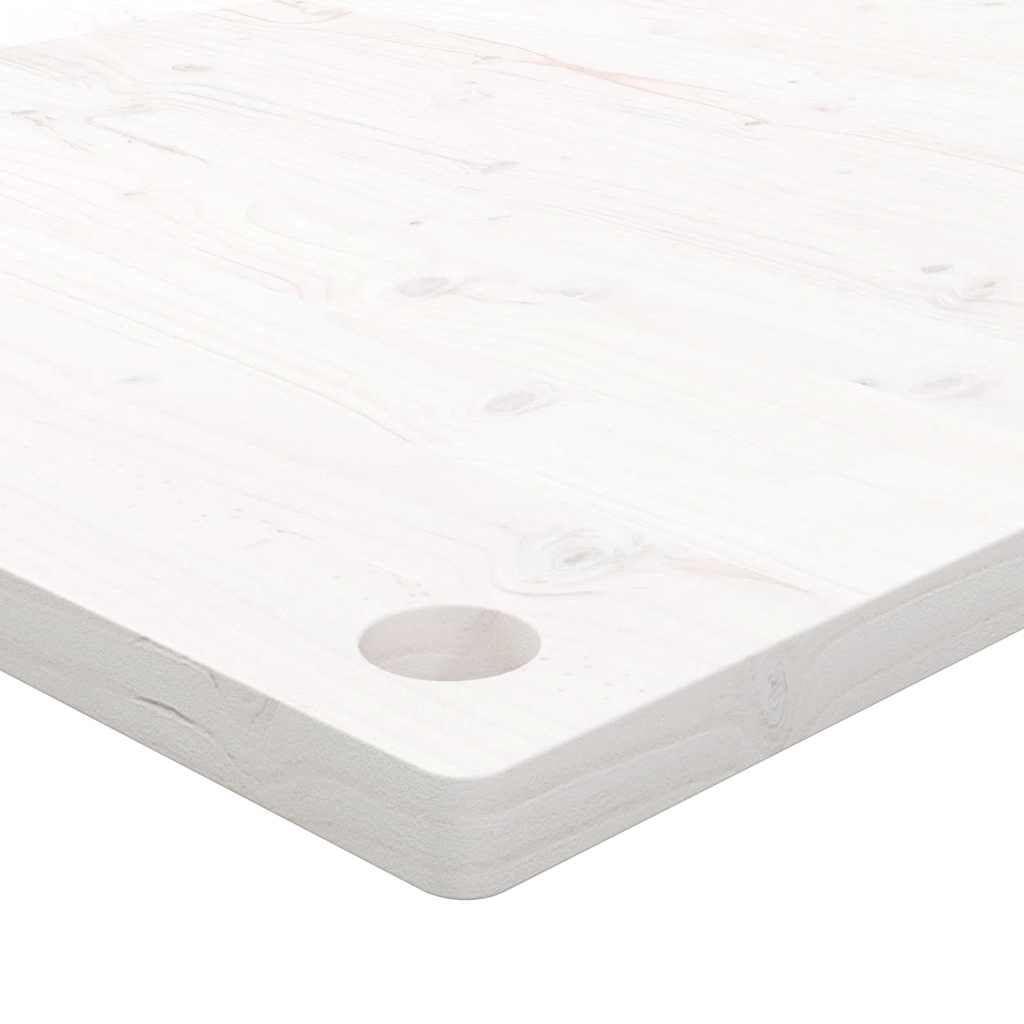 Dessus de bureau blanc 80x40x2,5 cm bois massif de pin - XIOS
