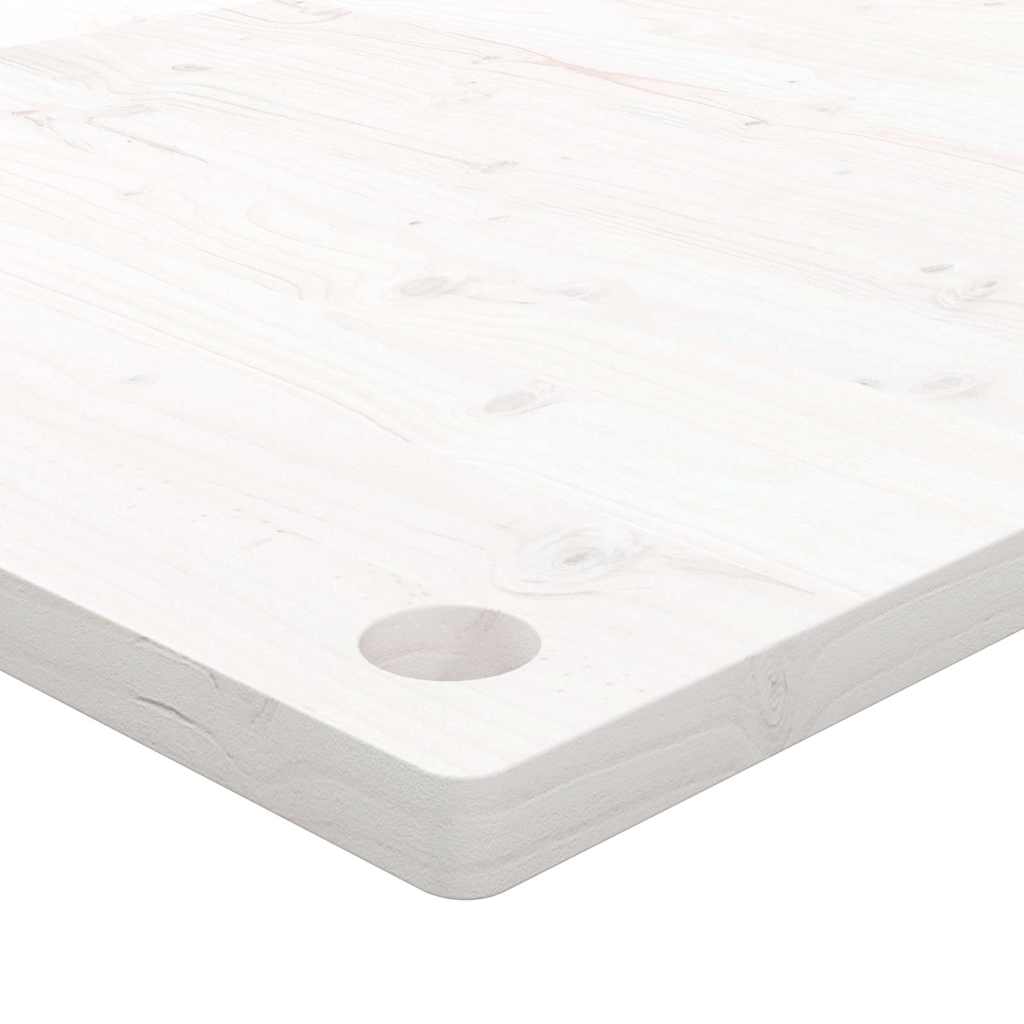Dessus de bureau blanc 100x50x2,5 cm bois massif de pin - XIOS