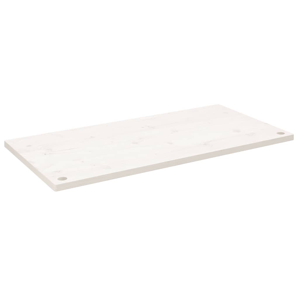 Dessus de bureau blanc 100x60x2,5 cm bois massif de pin - XIOS