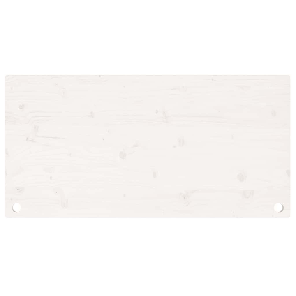 Dessus de bureau blanc 100x60x2,5 cm bois massif de pin - XIOS
