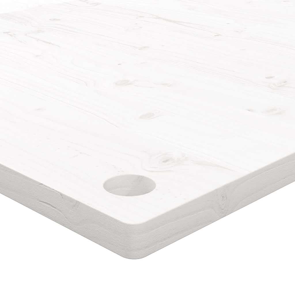 Dessus de bureau blanc 100x60x2,5 cm bois massif de pin - XIOS