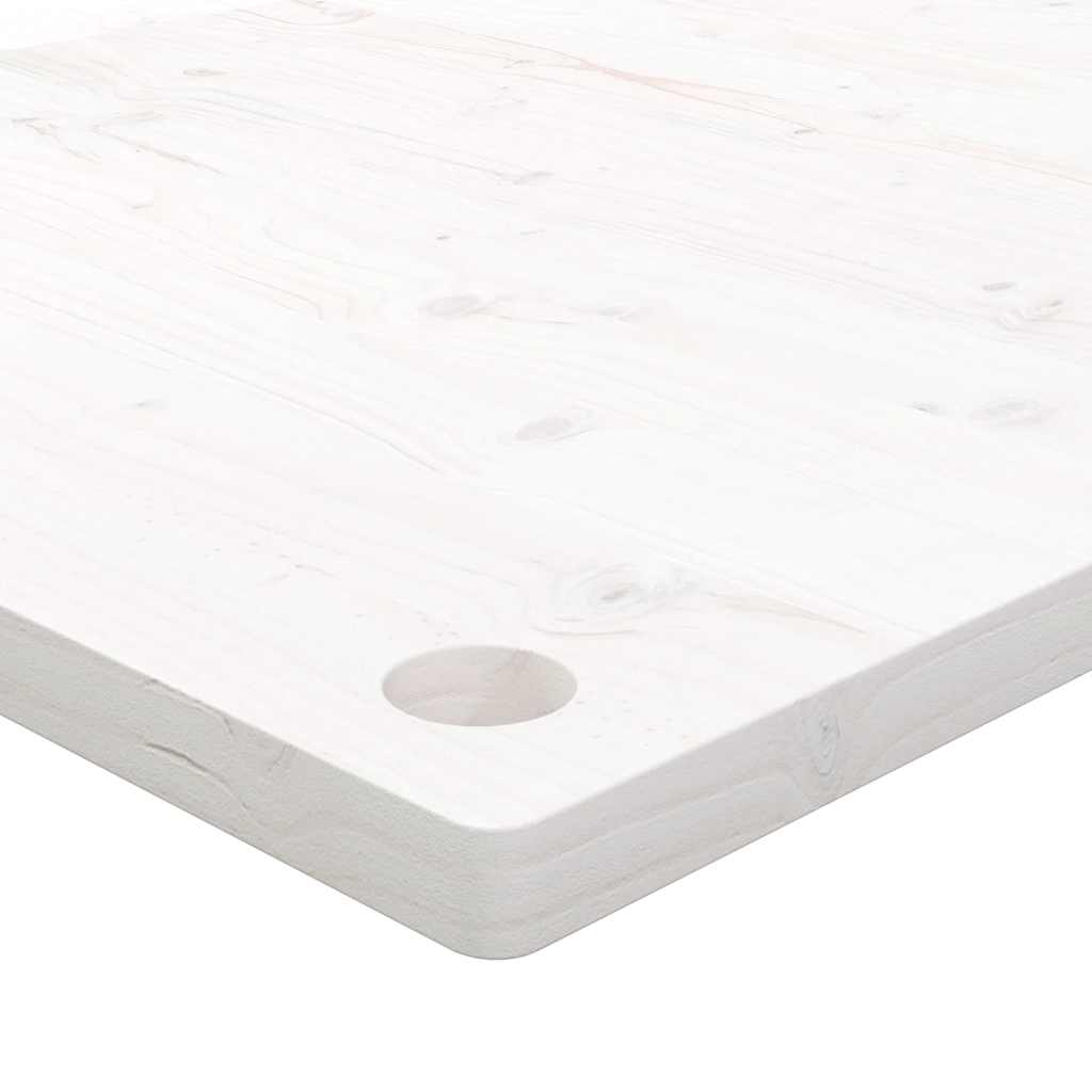 Dessus de bureau blanc 110x60x2,5 cm bois massif de pin - XIOS