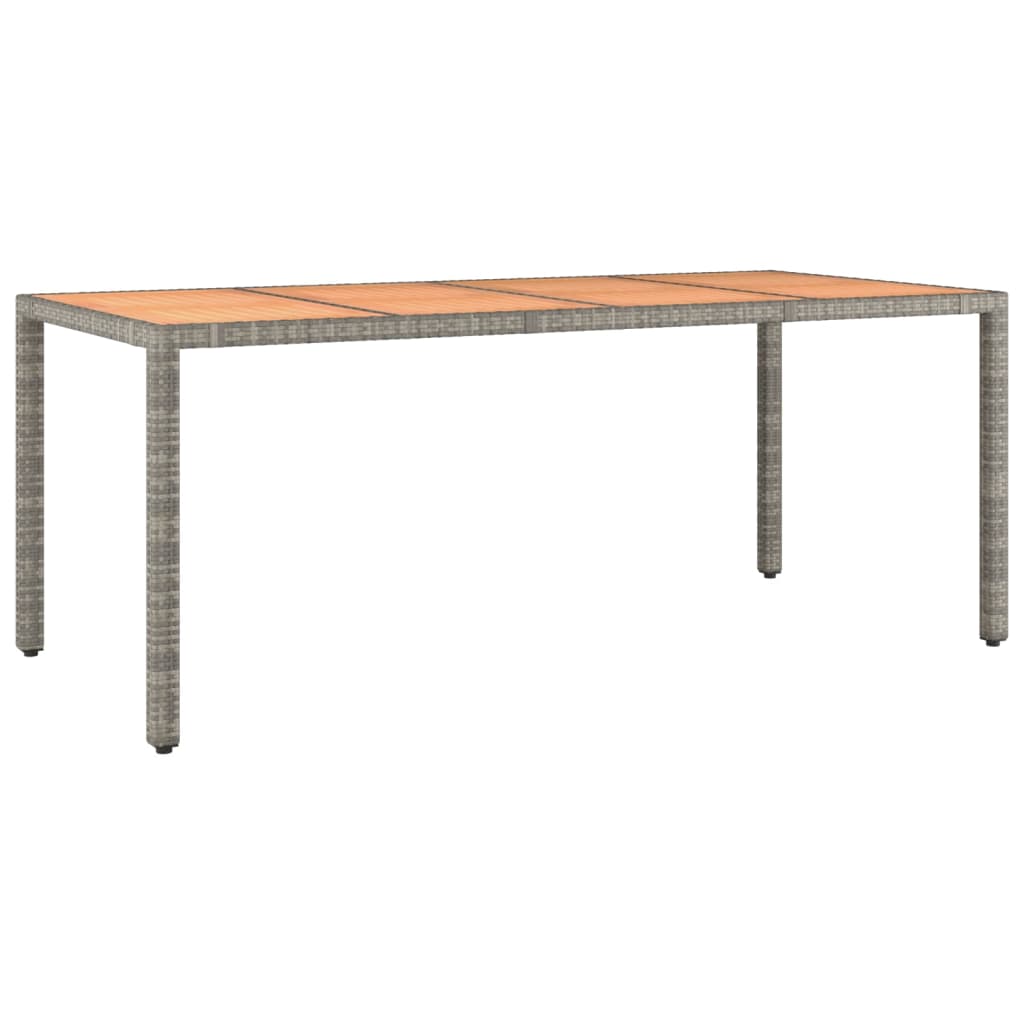 Ensemble à manger de jardin et coussins 7 pcs gris rotin