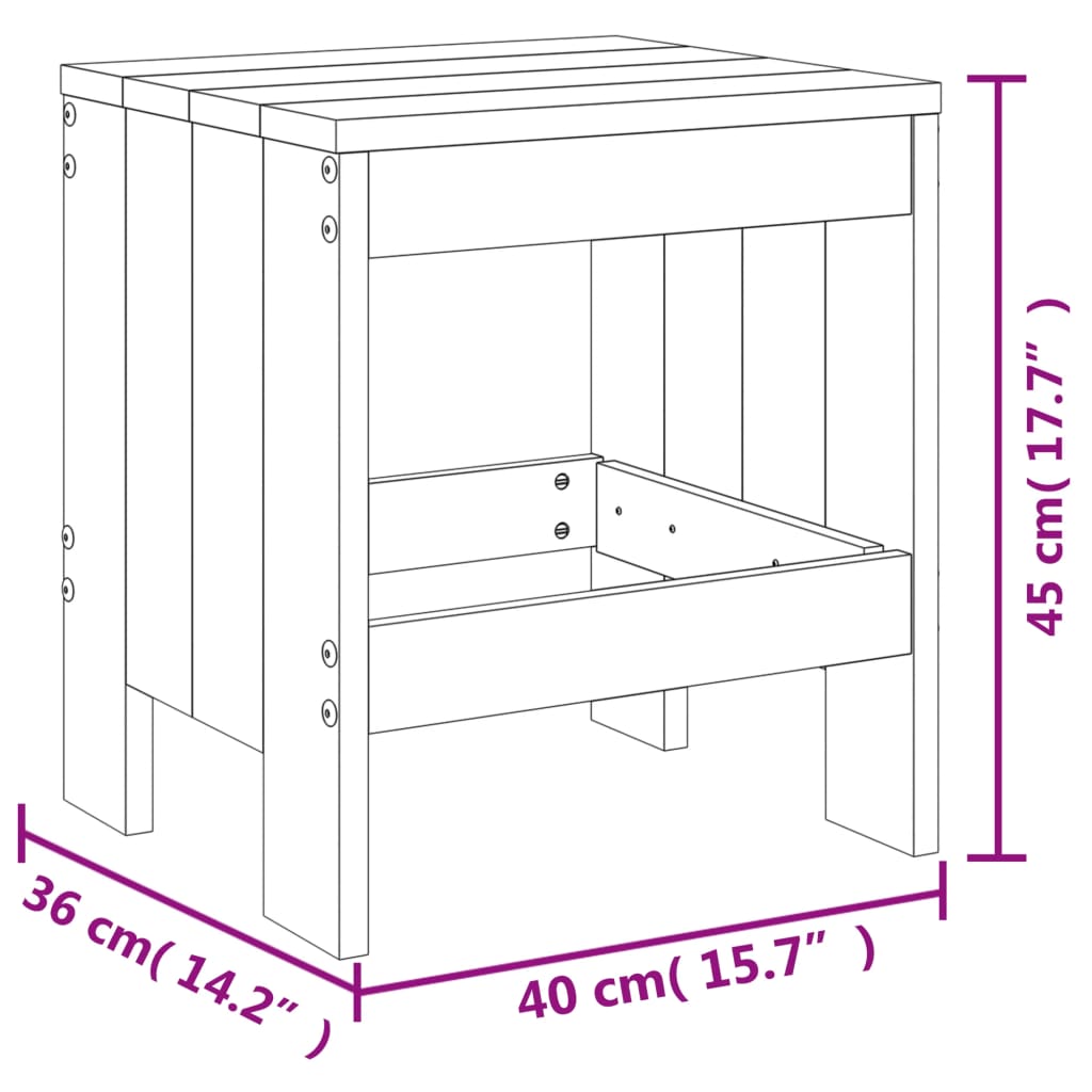 Ensemble de bistrot de jardin 3 pcs bois massif Douglas