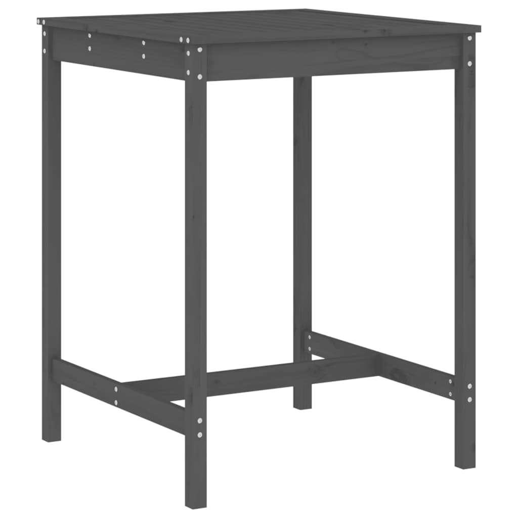 Ensemble de bar de jardin 5 pcs gris bois de pin massif