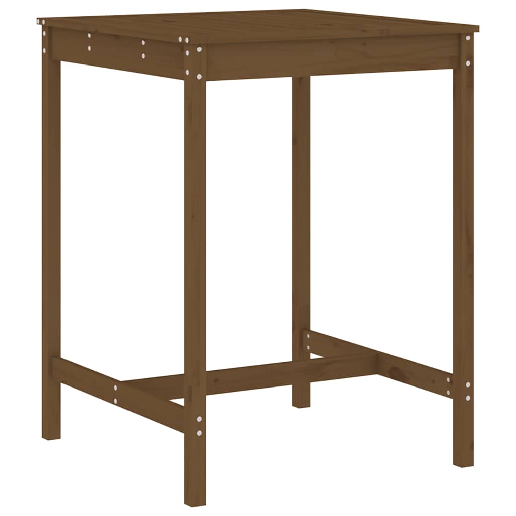 Ensemble de bar de jardin 5 pcs marron miel bois de pin massif