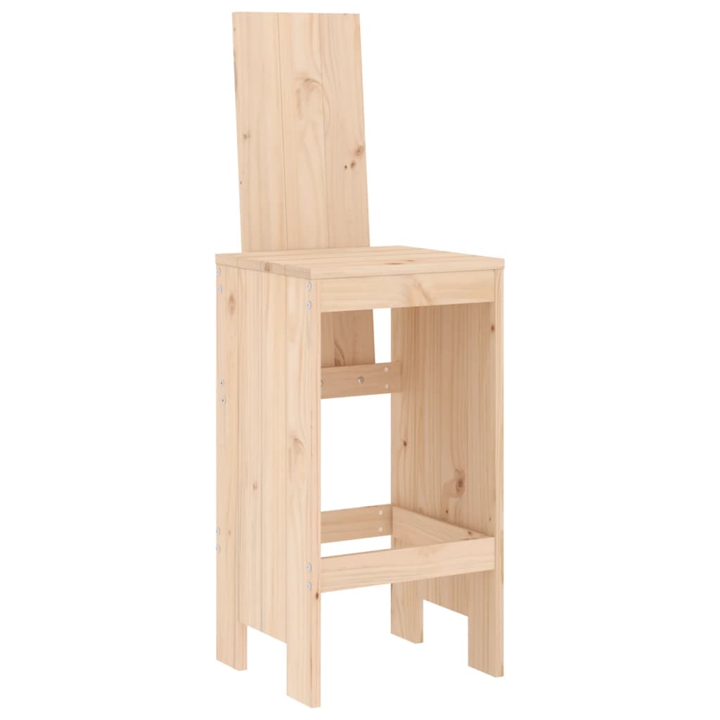 Ensemble de bar de jardin 7 pcs Bois de pin massif