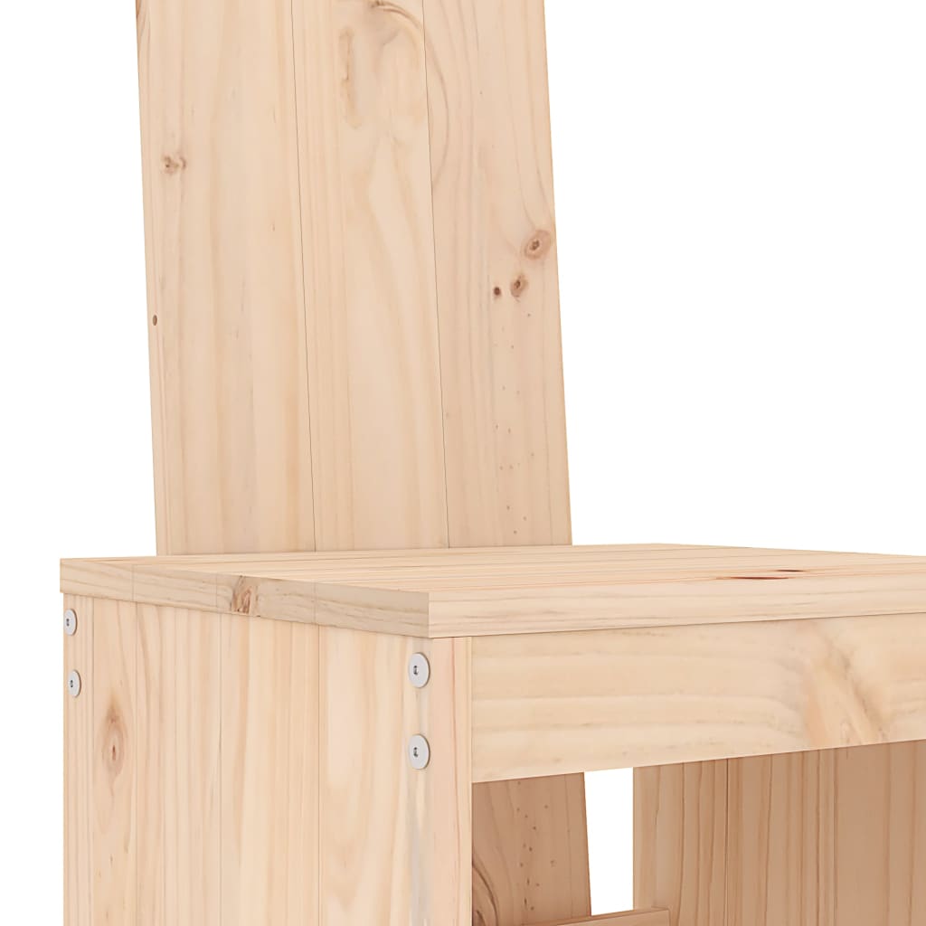 Ensemble de bar de jardin 7 pcs Bois de pin massif