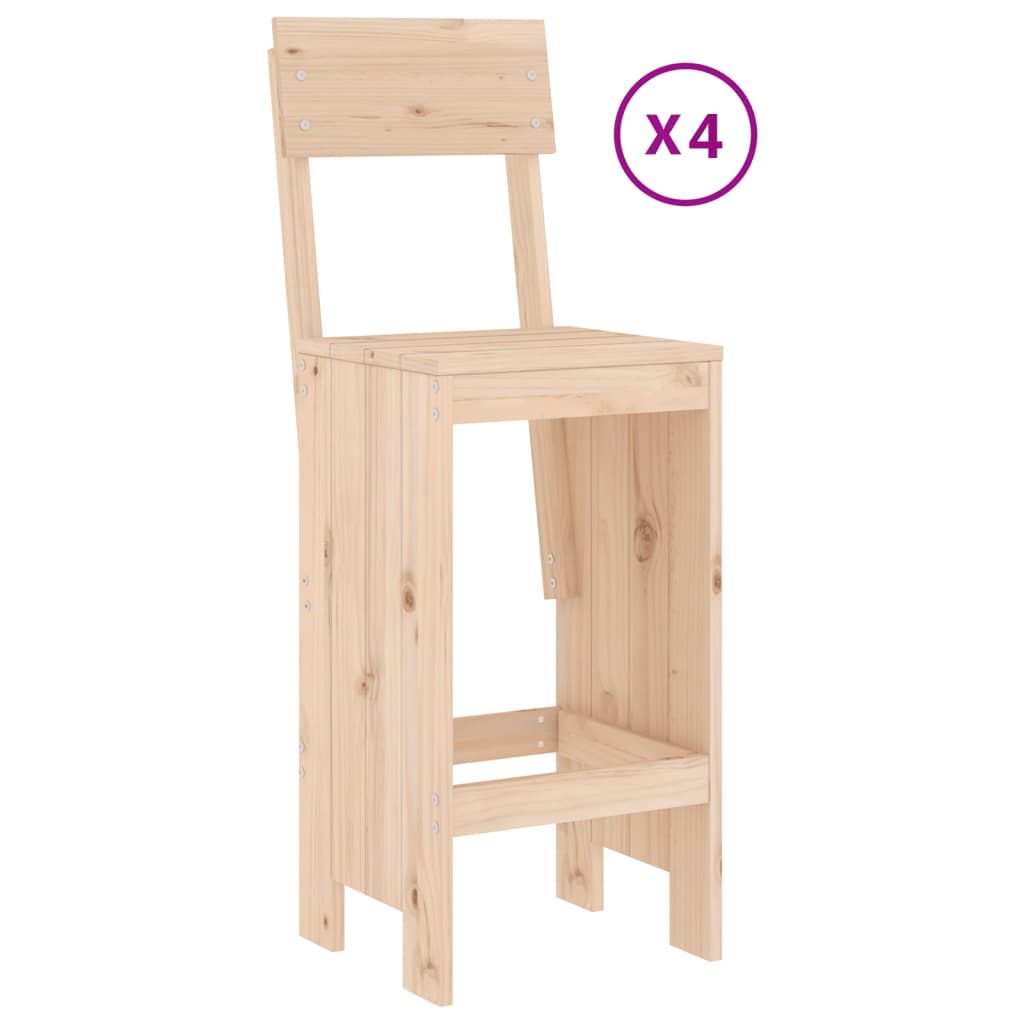 Ensemble de bar de jardin 5 pcs bois de pin massif