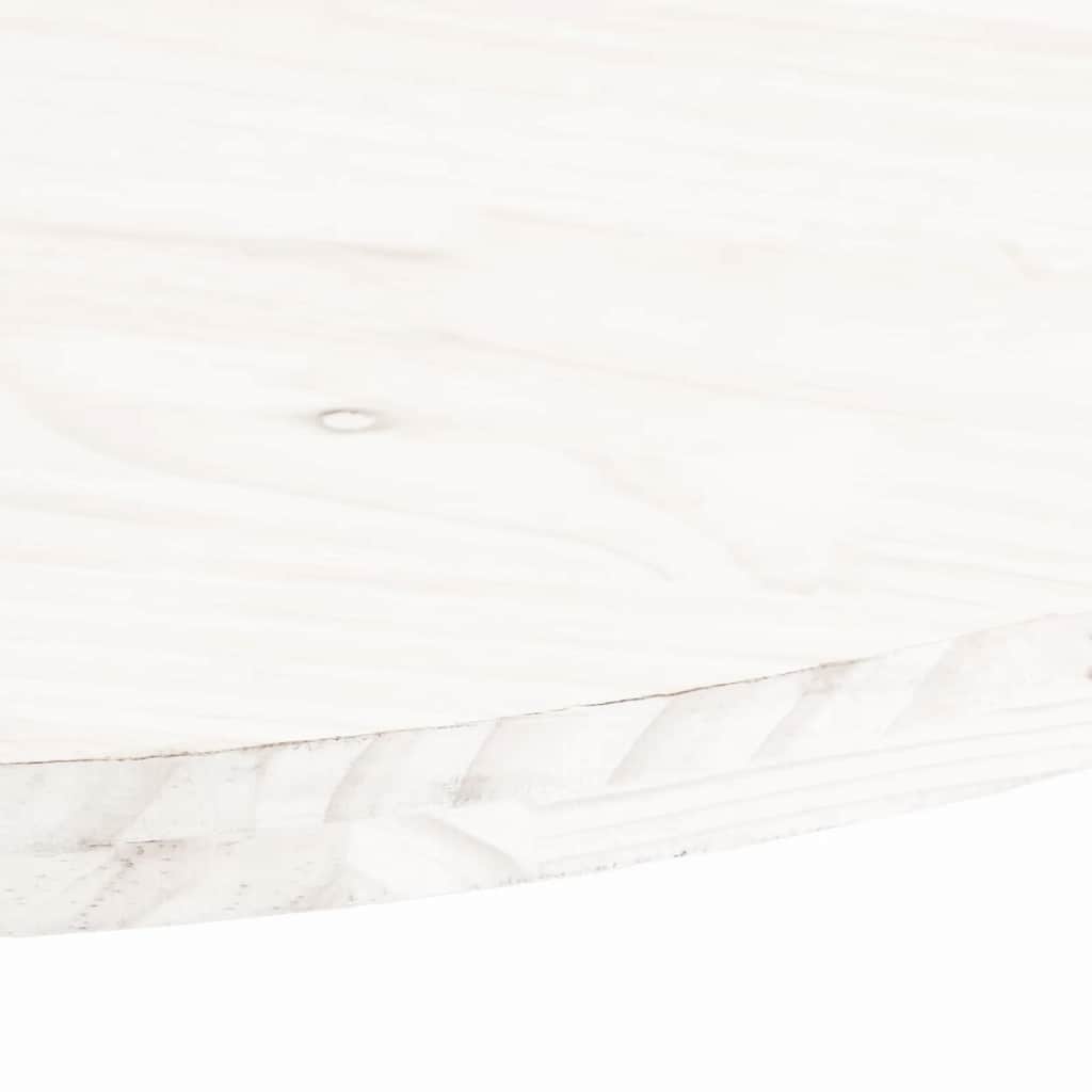 Dessus de table blanc 60x30x2,5 cm bois de pin massif ovale - XIOS