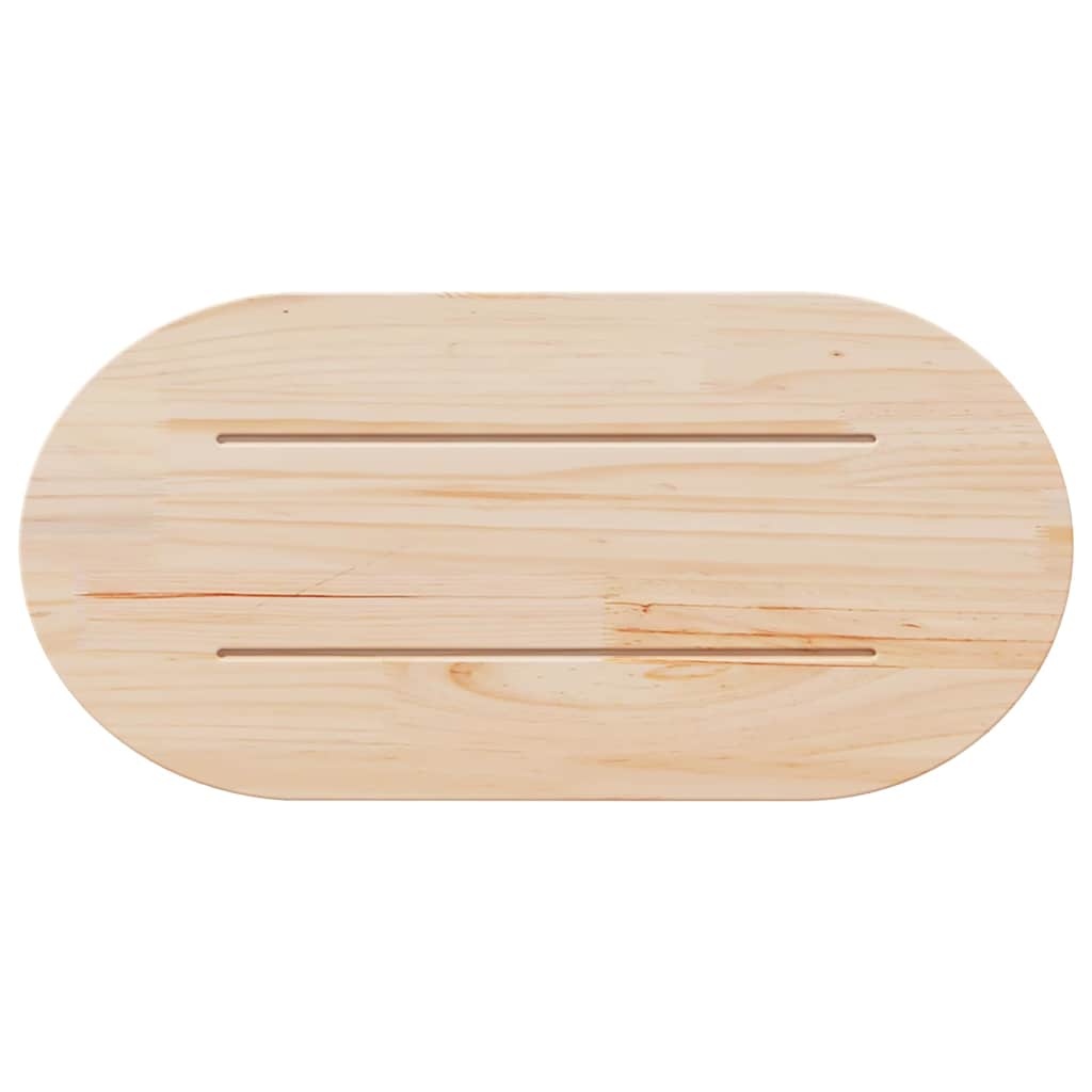 Plateau de table ovale en pin massif 70 x 35 x 2,5 cm - XIOS
