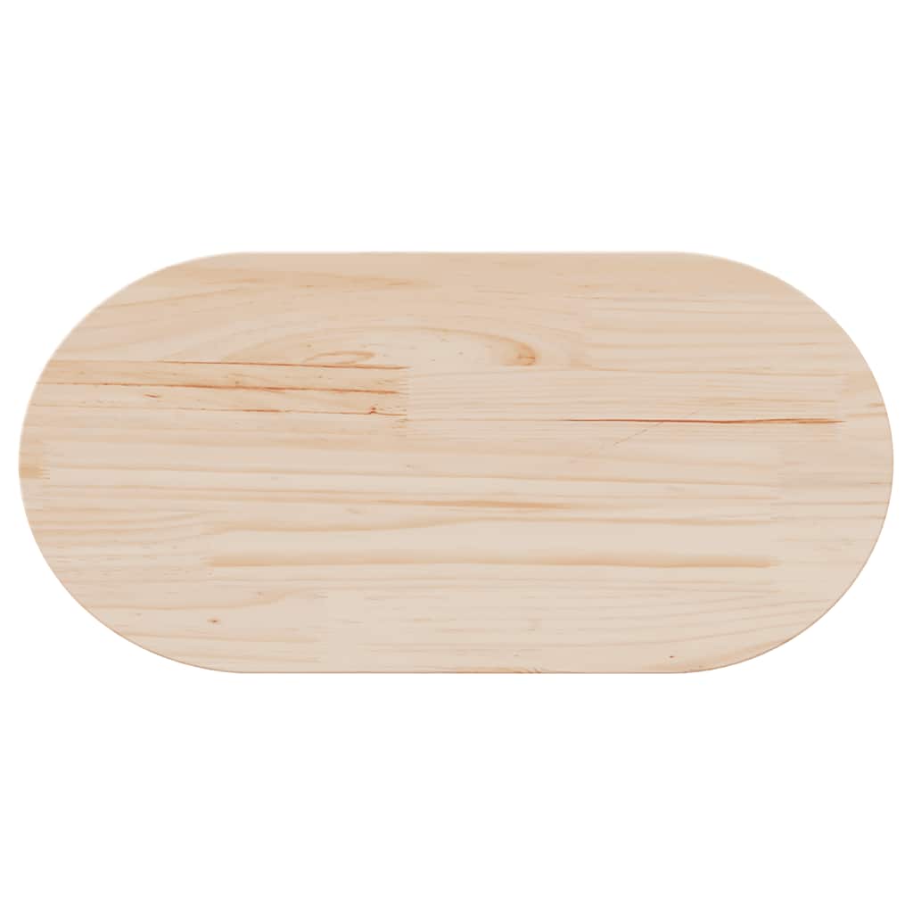 Plateau de table ovale en pin massif 70 x 35 x 2,5 cm - XIOS