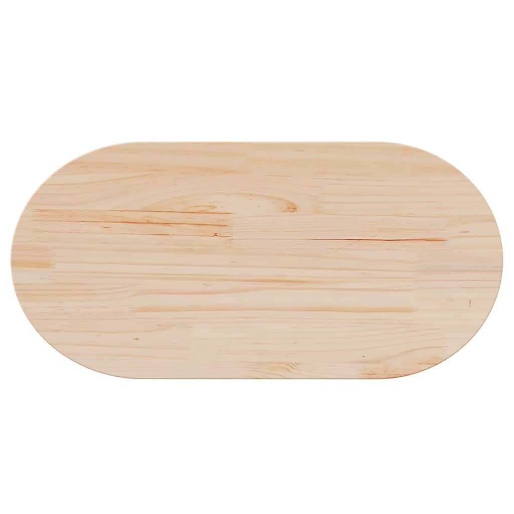 Dessus de table 80x40x2,5 cm bois de pin massif ovale - XIOS