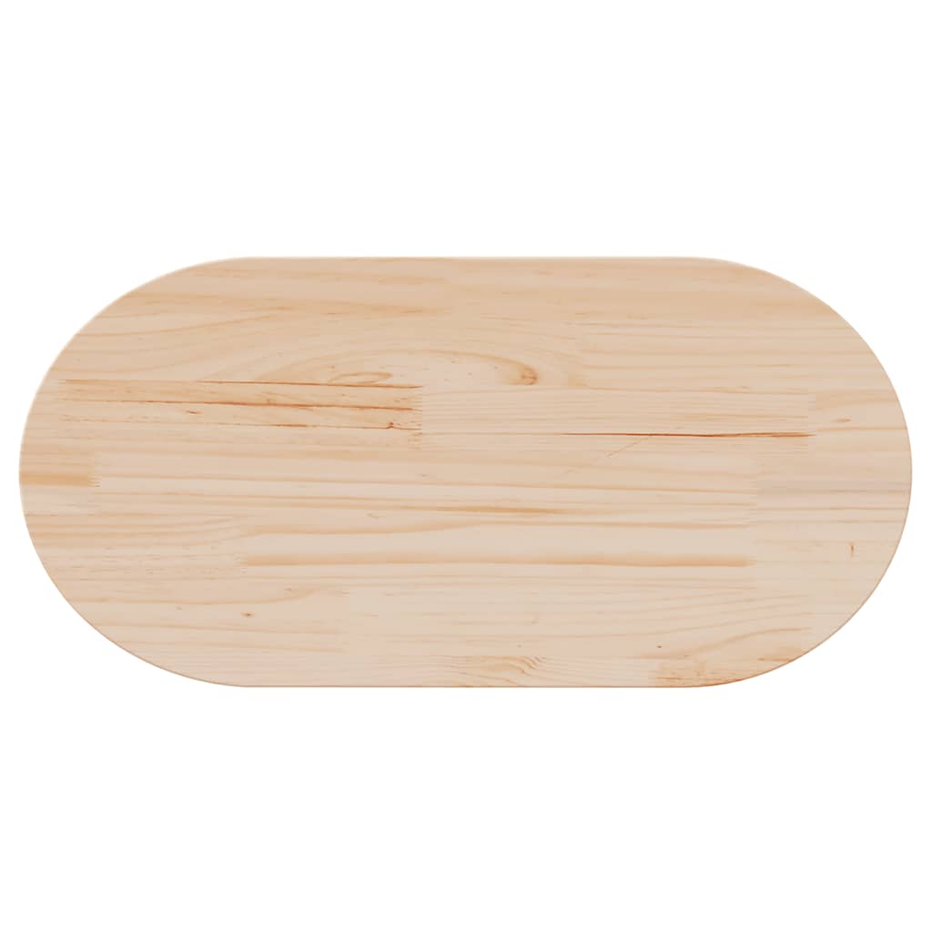 Dessus de table 90x45x2,5 cm bois de pin massif ovale - XIOS
