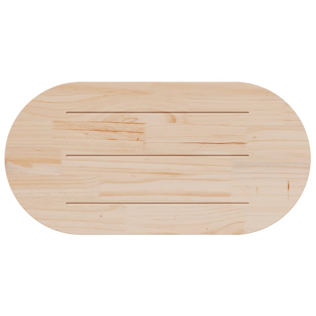 Dessus de table 100x50x2,5 cm bois de pin massif ovale - XIOS