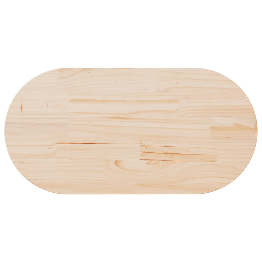 Dessus de table 100x50x2,5 cm bois de pin massif ovale - XIOS