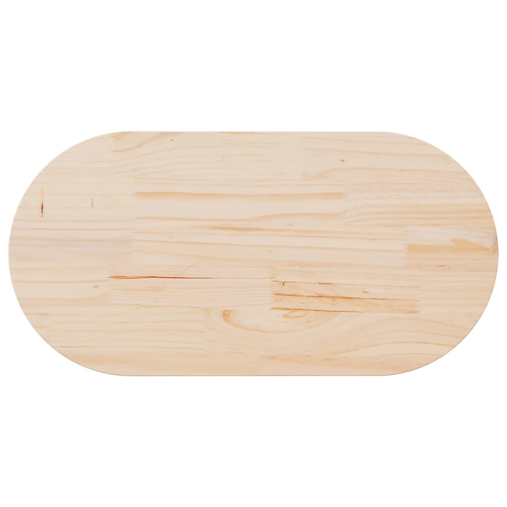 Plateau de table 110x55x2,5 cm Bois massif Pin Ovale