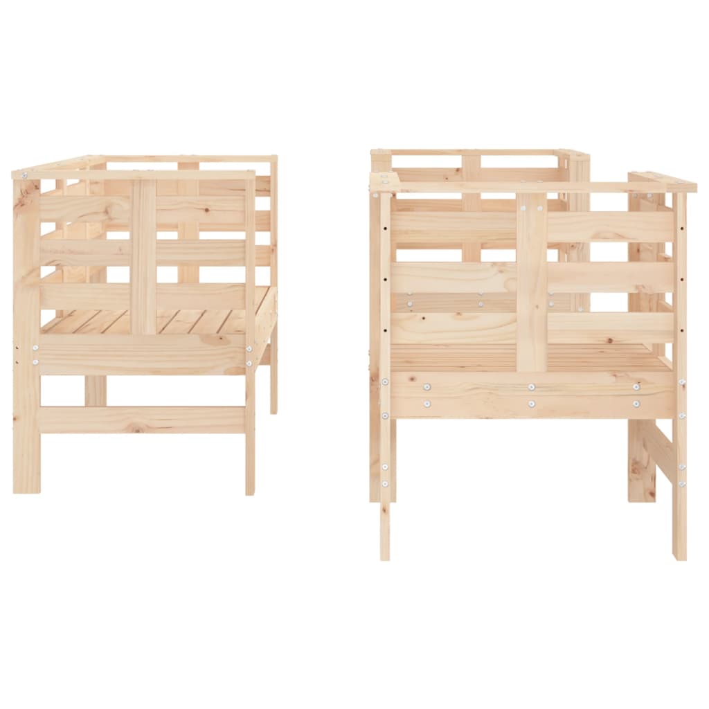 Salon de jardin 3 pcs bois massif de pin - XIOS